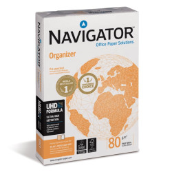 Papīrs Navigator Organizer 2 caur. A4, 80g/m², 500 loksnes