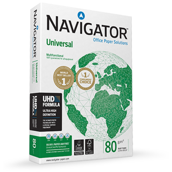 Papīrs Navigator Universal A3, 80g/m², 500 loksnes, balts