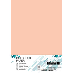 Krāsains papīrs College A4 80g/m², 50 loksnes, SA24, Salmon