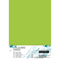 Krāsains papīrs College A4 80g/m², 50 loksnes, LG46, Lime Green