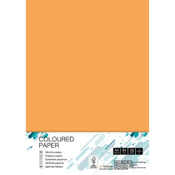 *Krāsains papīrs College A4 80g/m², 50 loksnes, Neon Orange
