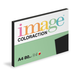 Krāsains papīrs Image Coloraction A4 80g/m², 50 loksnes, Black