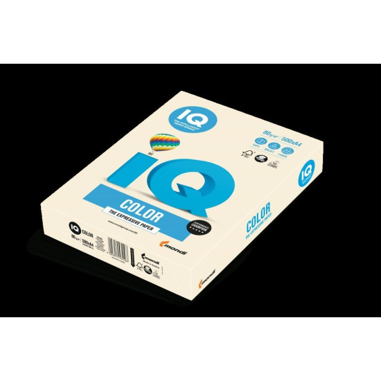 *Krāsains papīrs IQ A4 80g/m², 500 loksnes, EB26, Ivory
