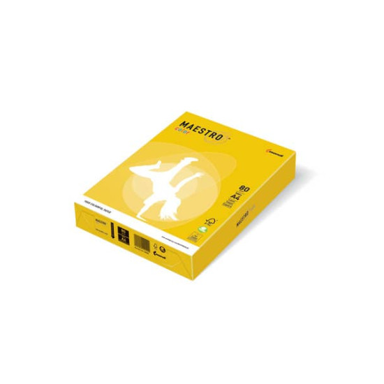 Krāsains papīrs IQ A4 80g/m², 500 loksnes, IG50, Mustard