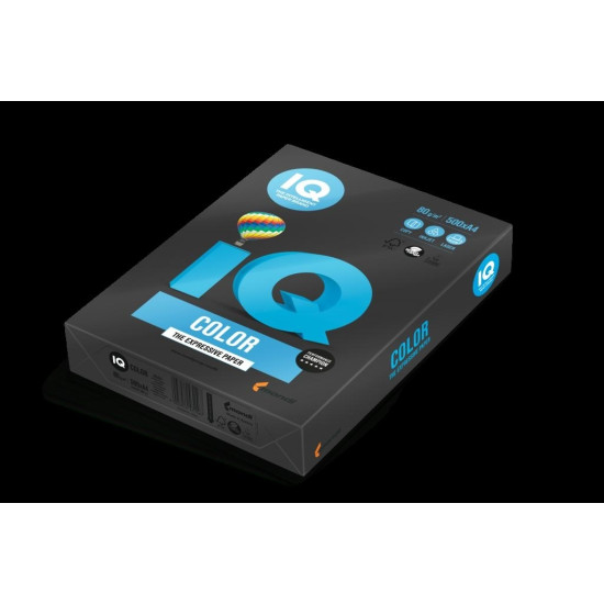 Krāsains papīrs IQ A4, 80g/m², 500 loksnes, B100, Black