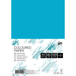 Krāsains papīrs College A4 80g/m², 500 loksnes, CC47, Lake blue