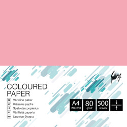 Krāsains papīrs College A4 80g/m², 500 loksnes, CC43, Pink