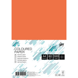 Krāsains papīrs College A4 80g/m², 500 loksnes, CC40, Orange red