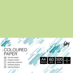 Krāsains papīrs College A4 80g/m², 500 loksnes, CC57, Light green