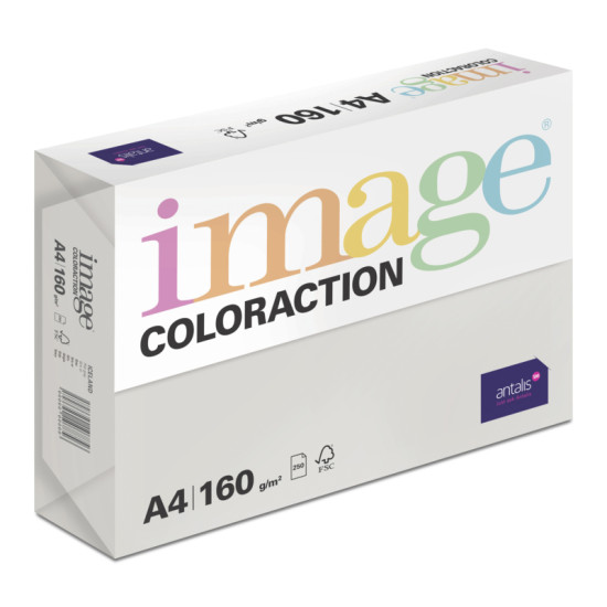 Цветная Бумага Image Coloraction Iceland, Предотвращает Просвечивание, Mid-Grey, 160gsm