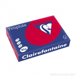 Krāsains papīrs Clairefontaine A4 80g/m², 500 loksnes, Bordo
