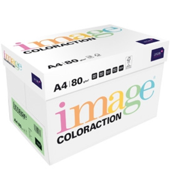 Krāsains papīrs Image Coloraction, A4 80g/m², 500 loksnes, Dublin/Deep Green