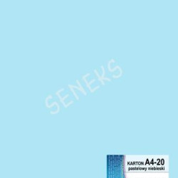 Krāsains kartons Kreska A4, 170g/m², 20 loksnes, blāvi zils