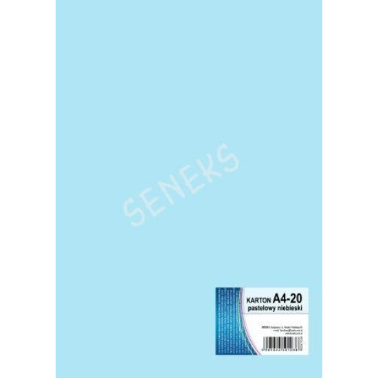 Krāsains kartons Kreska A4, 170g/m², 20 loksnes, blāvi zils