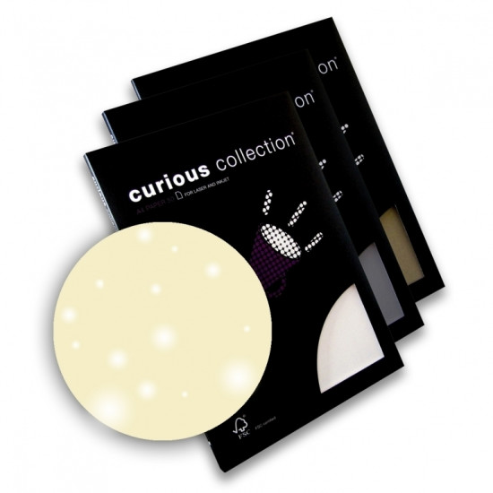Tekstūrpapīrs Curious Metalics A4, 120g/m², 50loksnes/iep., white