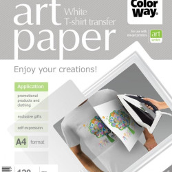 Fotopapīrs ColorWay ART A4, 120g/m², 5 loksnes, attēlu pārnešanai uz gaiša auduma