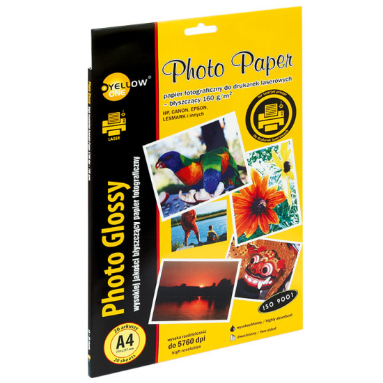 *Fotopapīrs YELLOW LASER A4, glancēts (20) 160g