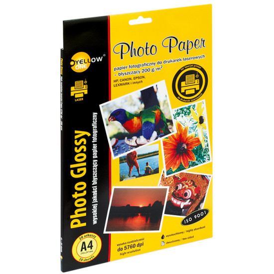 *Fotopapīrs YELLOW LASER A4, glancēts (20) 200g