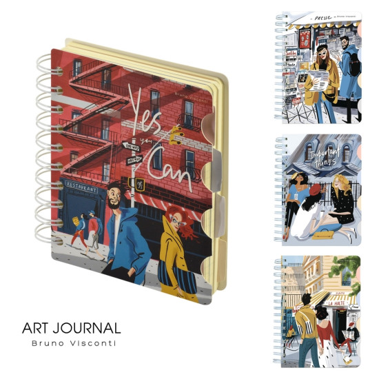 Арт-журнал Bruno Visconti Art Journal, Multicolor, с разделителями