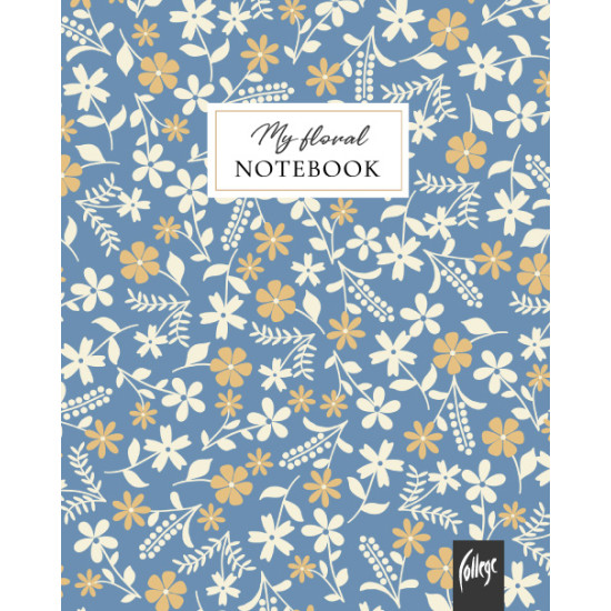 Блокнот College Floral Sweet, Multicolor, раскрывается ровно