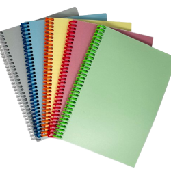 Līniju klade ar spirāli College A5, 80 lapas, plastikāta vākos , asorti