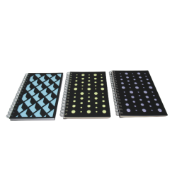 Punktota klade ar spirāli Laser A5, 120 lapas, cietos vākos, asorti