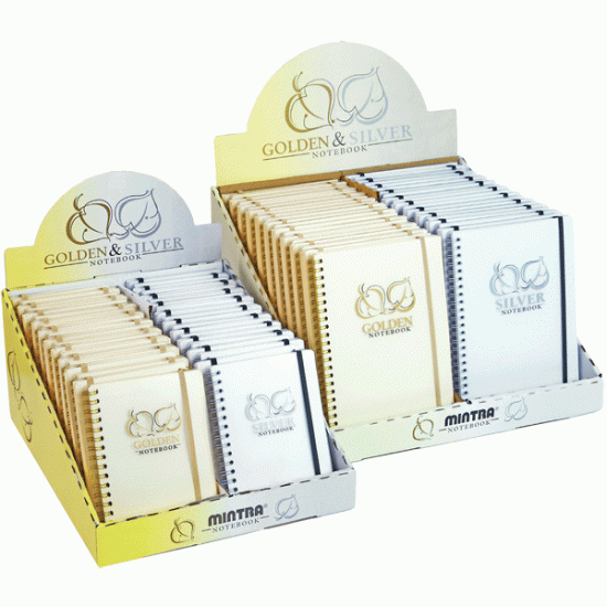 *Klade ar spirāli GOLDEN & SILVER A5, līniju (80)