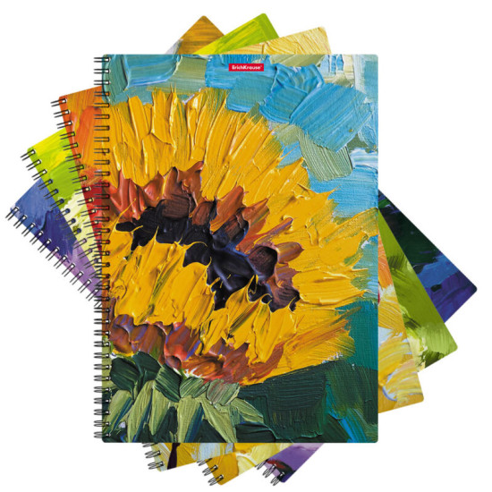 *Klade ar spirāli FLOWERS A5, (80)