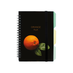 *Rūtiņu klade ar spirāli Optima B6, 100 lapas,  plastikāta vakos, Orange