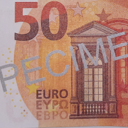 Līmēts bloknots 50 EURO, 70lpp, rūt,