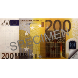 Līmēts bloknots 200 EURO, 70lpp, rūt,