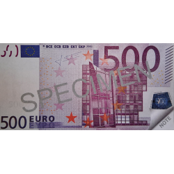 Līmēts bloknots 500 EURO, 70lpp, rūt,