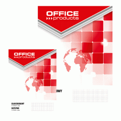 ***Bloknots Office Products A5, 100 lapas, laminēti vāki, rūtiņu