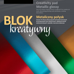Kartons ar metālisku efektu Metallic Glossy, 15 lapas, asorti