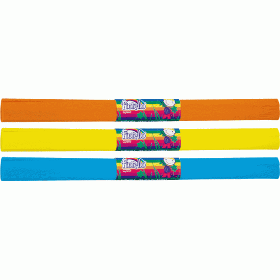 *Kreppapīrs 50cmx2m, dzeltens