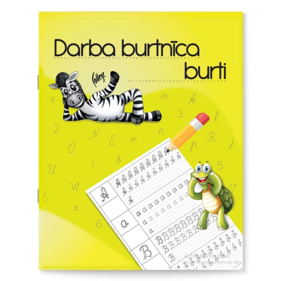 Darba burtnīca Charlot burti un cipari, 165x205mm