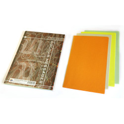 Krāsains rūtiņu papīrs ABC Jums A4 120g/m², 80 loksnes, 5 krāsas