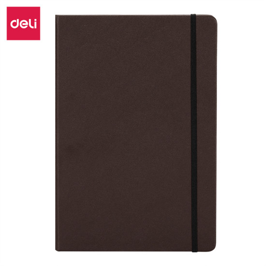 Записная книжка DELI EN112G, Brown, PU Leather Cover