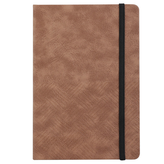 Блокнот DELI EN124G, Brown, Кожаная обложка