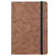 Блокнот DELI EN124G, Brown, Кожаная обложка