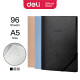Блокнот DELI EN002, Blue, Black, Brown, С резинкой и карманом