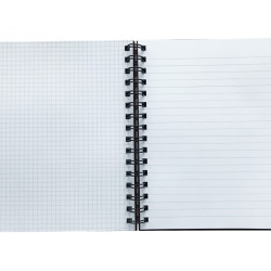 *Līniju-rūtiņu klade ar spirāli College Premium A5+, 120 lapas, bordo