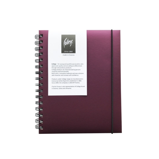 Блокнот спиральный Spiralpad Premium College Dual-Ruling, Bordeaux