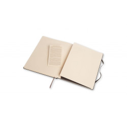 Piezīmju grāmata Moleskine Classic 19x25cm, līniju, cietos vākos, melna