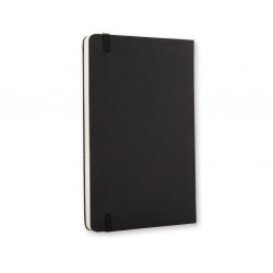 Piezīmju grāmata ar gumiju Moleskine Classic 13x21cm, 240 lapas, rūtiņu, cietos vākos, melna