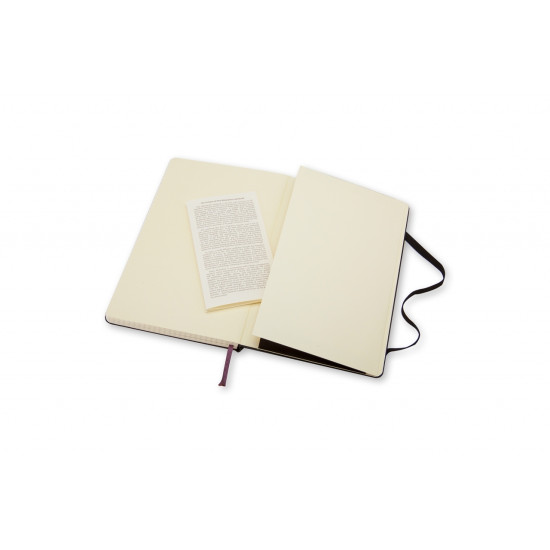 Piezīmju grāmata ar gumiju Moleskine Classic 13x21cm, 240 lapas, rūtiņu, cietos vākos, melna