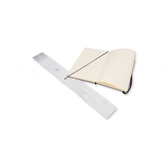 Skiču grāmata Moleskine 13x21cm, baltas lapas, cietos vākos, melna