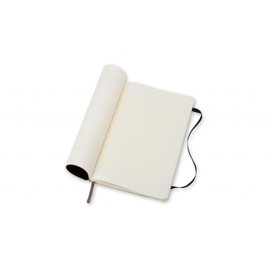 Piezīmju grāmata Moleskine Classic 13x21cm, 192 lapas, līniju, mīkstos vākos, melna