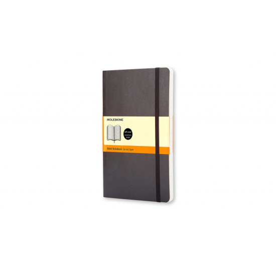 Piezīmju grāmata Moleskine Classic 13x21cm, 192 lapas, līniju, mīkstos vākos, melna