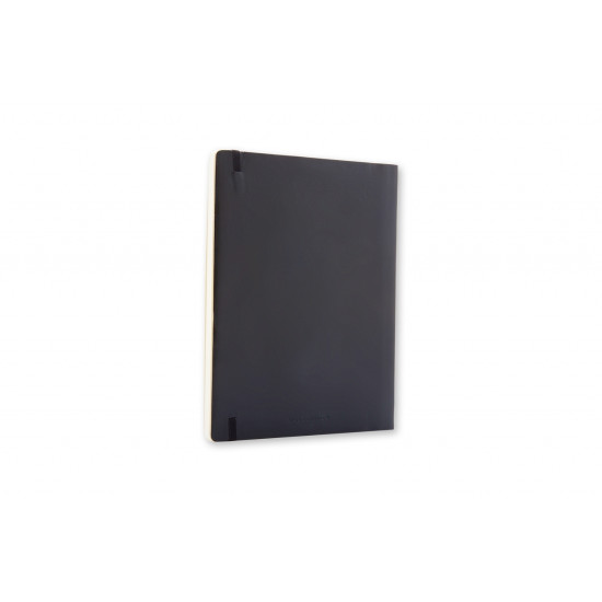 Piezīmju grāmata Moleskine Classic 19x25cm, 192 lapas, rūtiņu, mīkstos vākos, melna